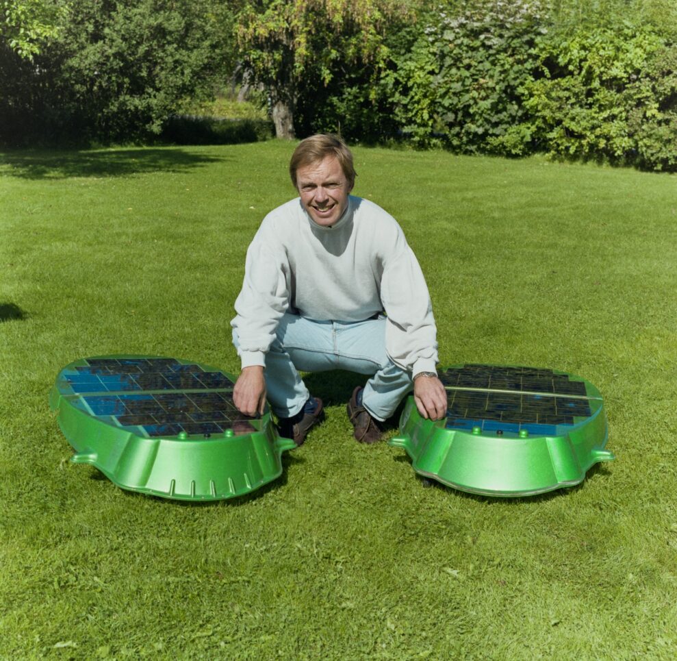Lars Andersson with prototype in 1993