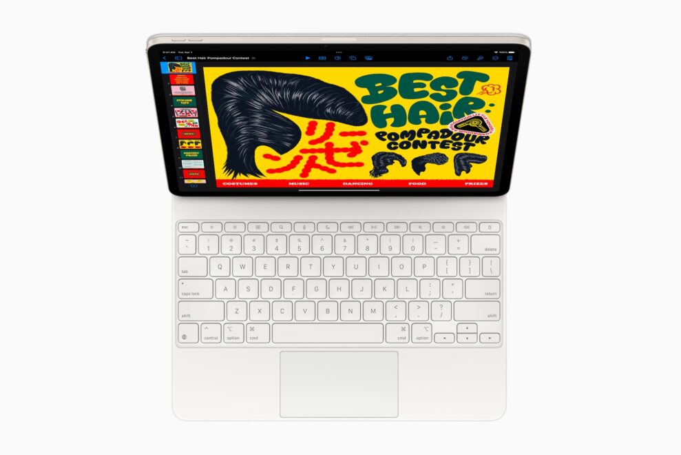 Apple iPad Air 11” (2025) 3 Apple iPad Air and Magic Keyboard top view web