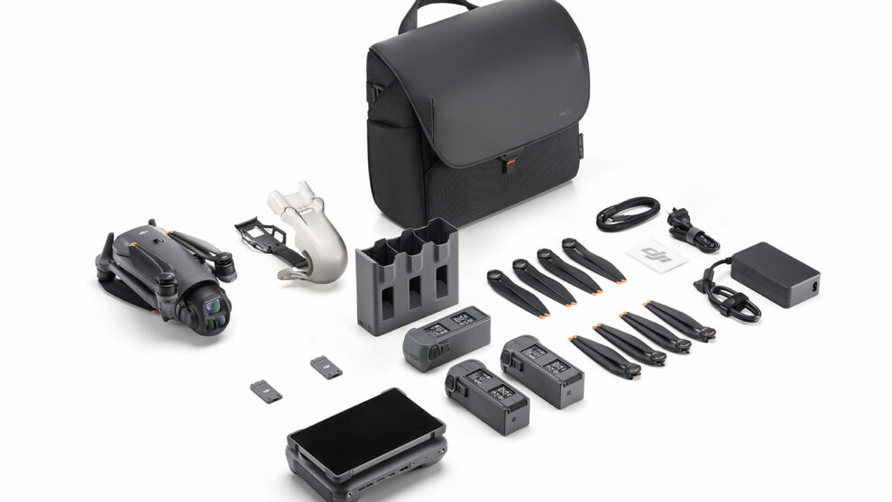 DJI Mavic 4 Pro drone 4 DJI Mavic 4 Pro 512GB Creator Combo DJI RC Pro 2 Enhanced Transmission battery detached