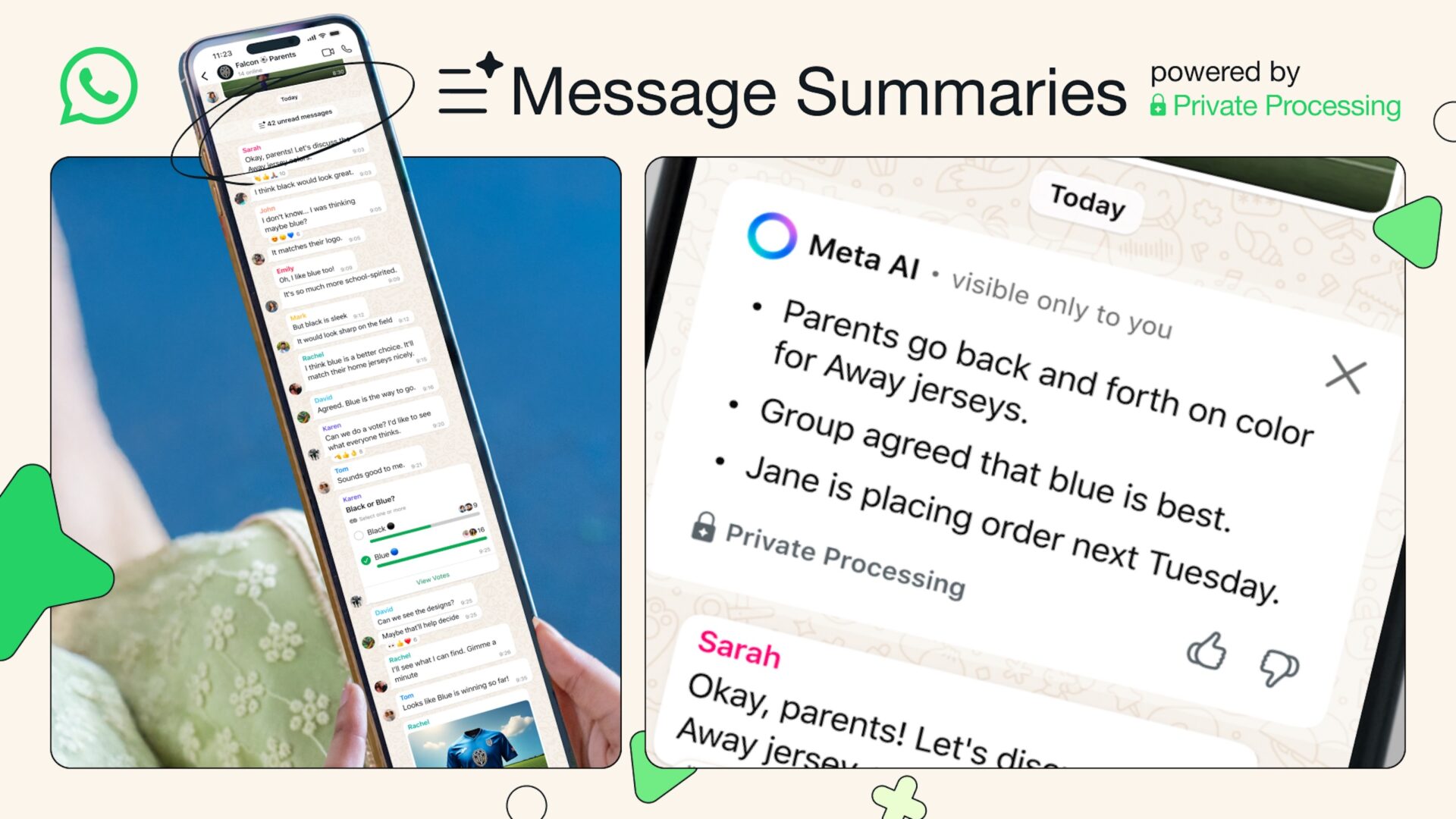Meta introducerer AI-opsummeringer i WhatsApp