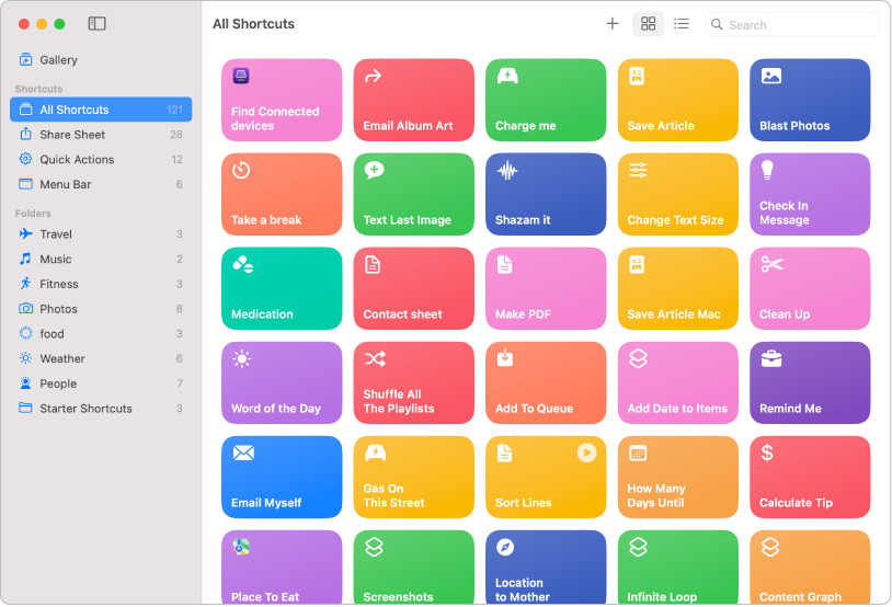 Shortcuts til Apple-enheder bliver smart 1 shortcuts screen