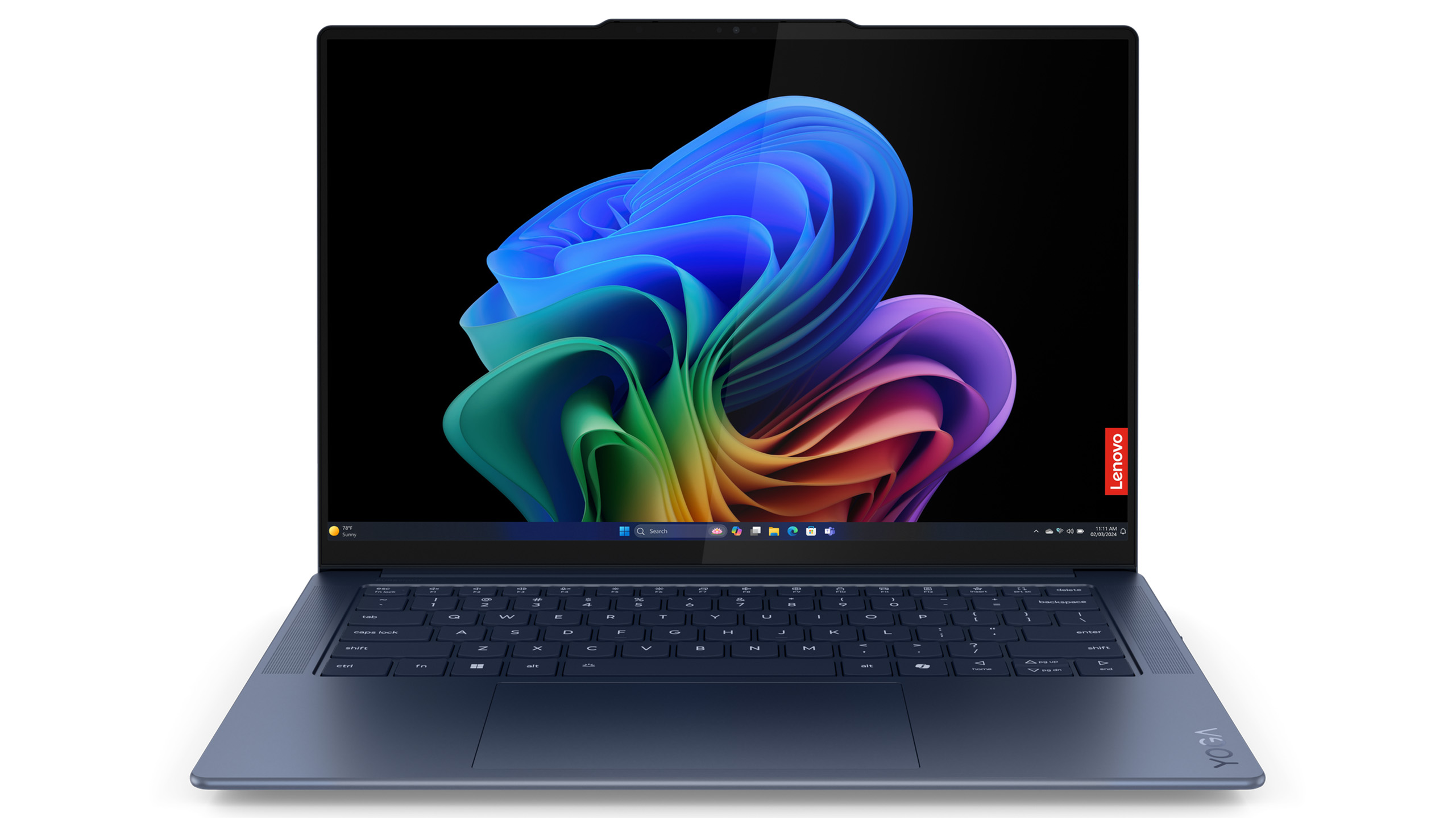 Lenovo Yoga Slim 7x Gen. 9 (14Q8X9) 2 12 Yoga Slim 7X QC Cosmic Blue Front open display JD
