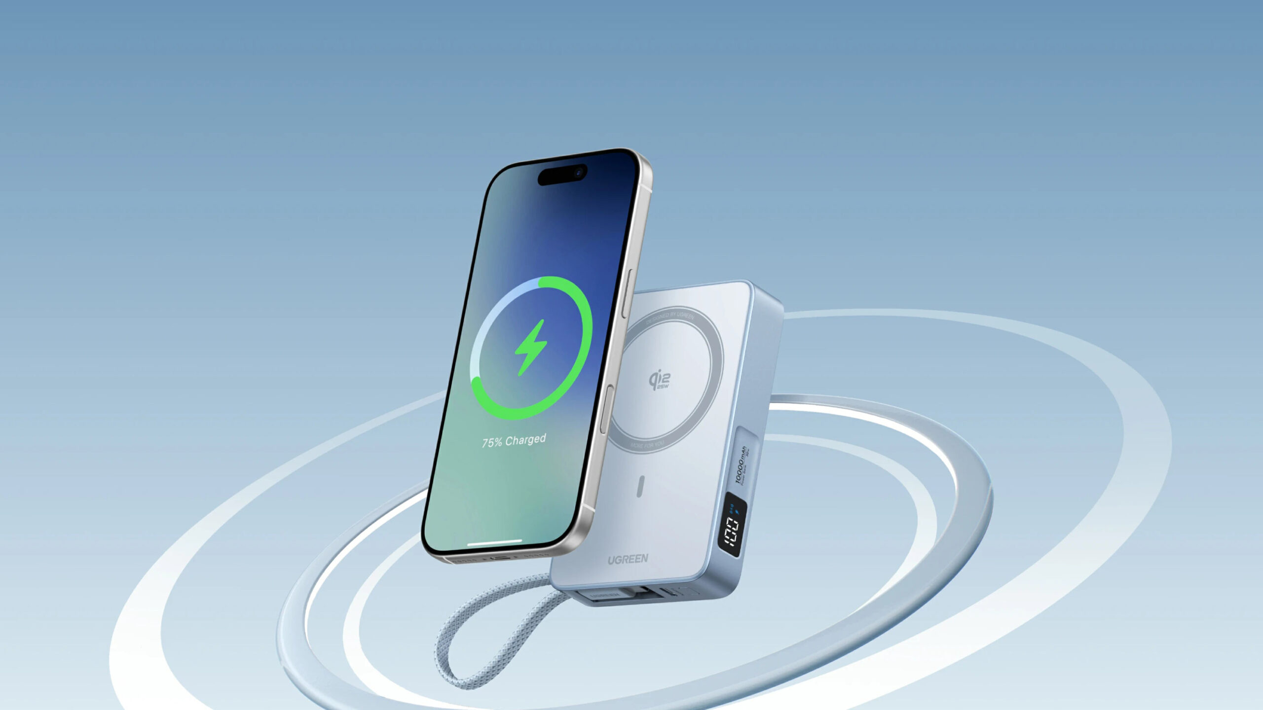 ugreen qi2.2 25w trådløs lading