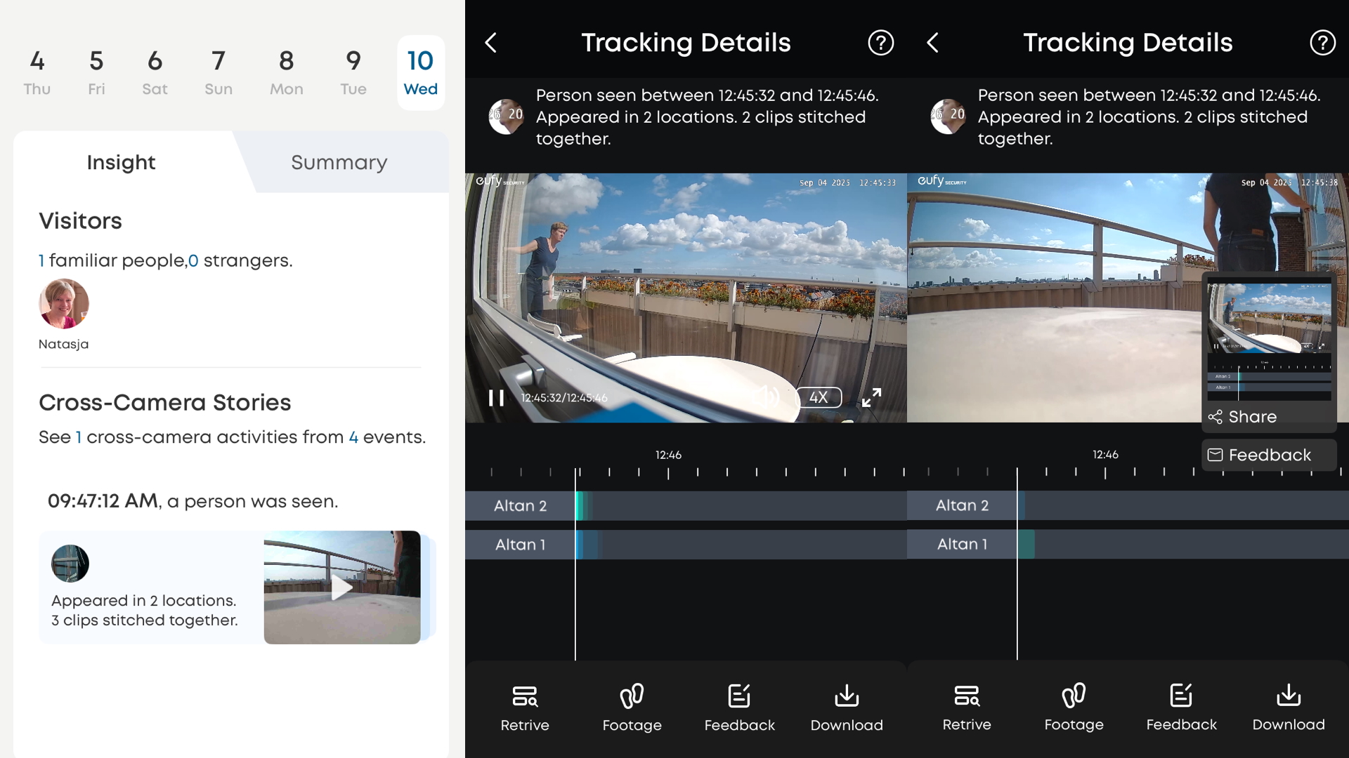 eufyCam E40 2-Cam kit med HomeBase 3 (S380) 6 eufyCam E40 crosscam app