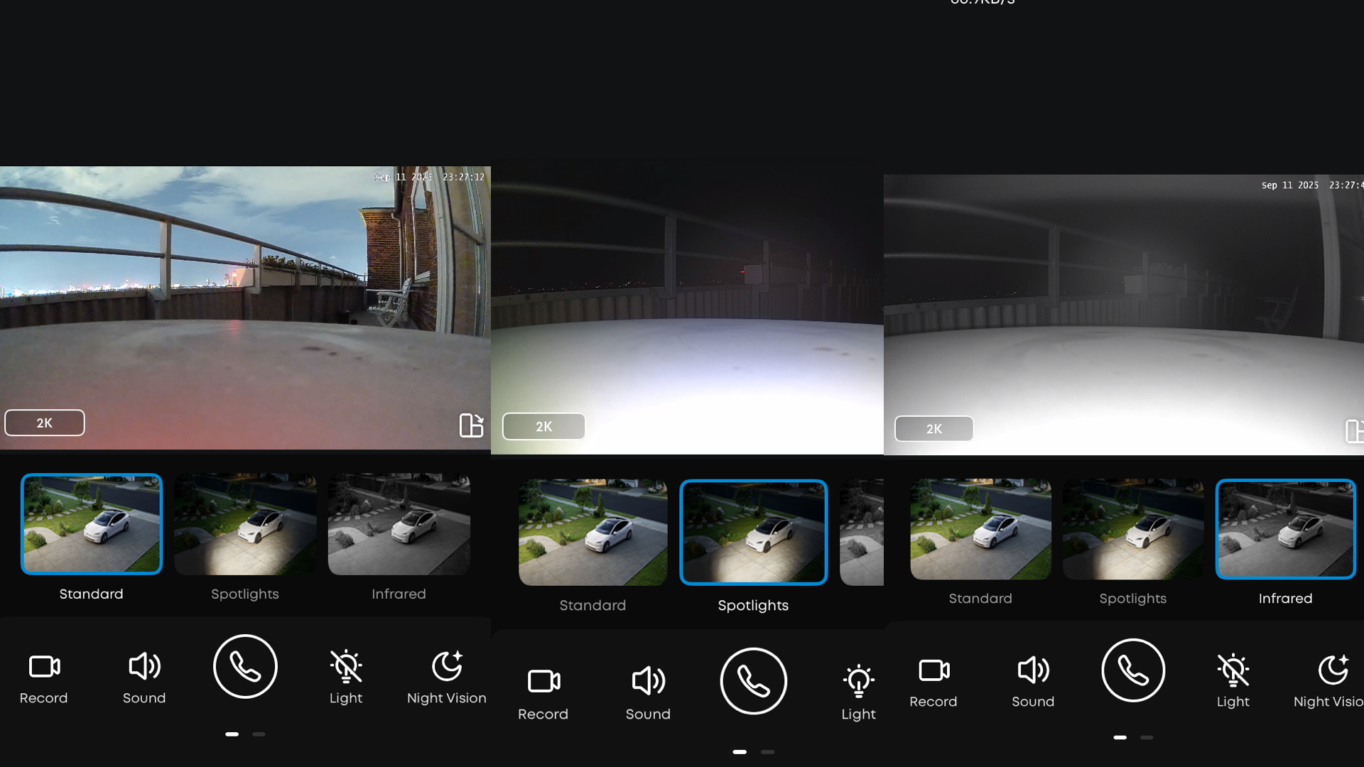 eufyCam E40 2-Cam kit med HomeBase 3 (S380) 9 eufyCam E40 nightvision app