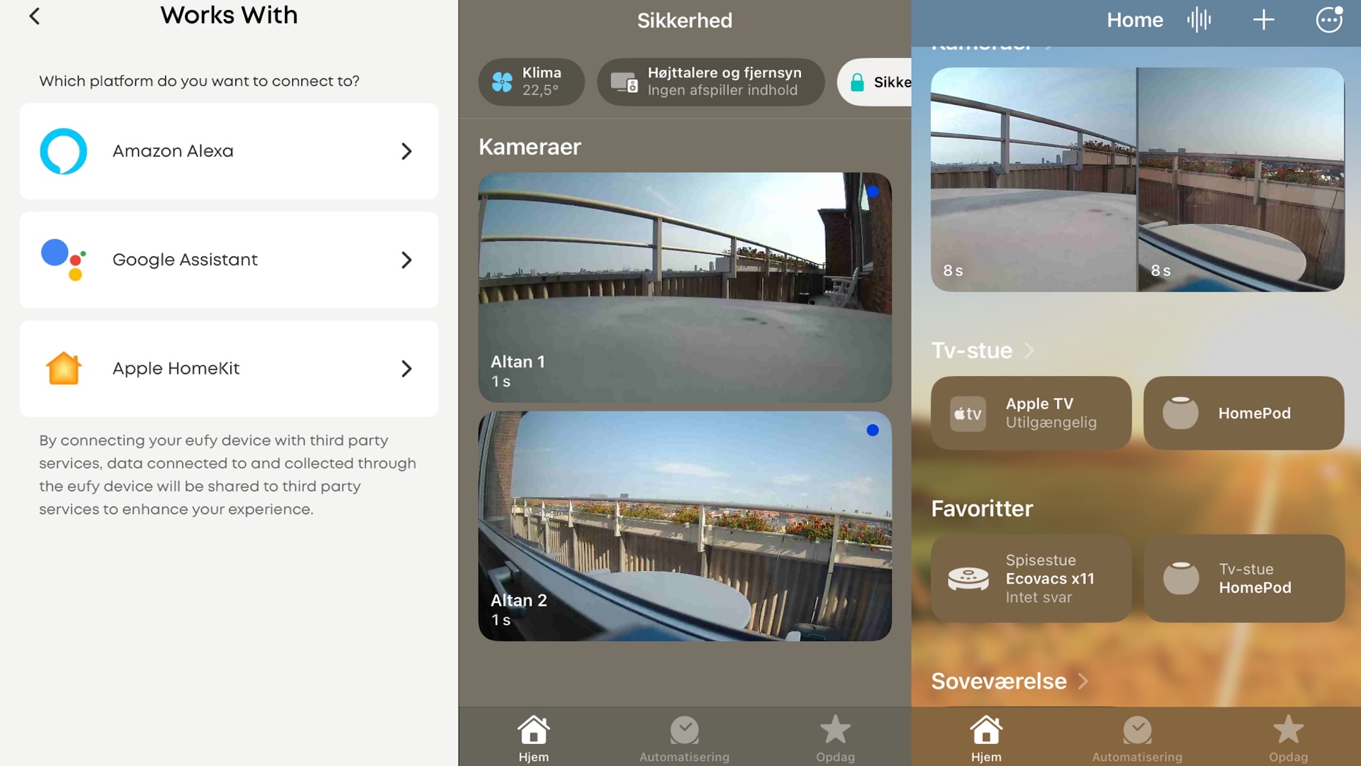eufyCam E40 2-Cam kit med HomeBase 3 (S380) 7 eufyCam E40 smarthome app
