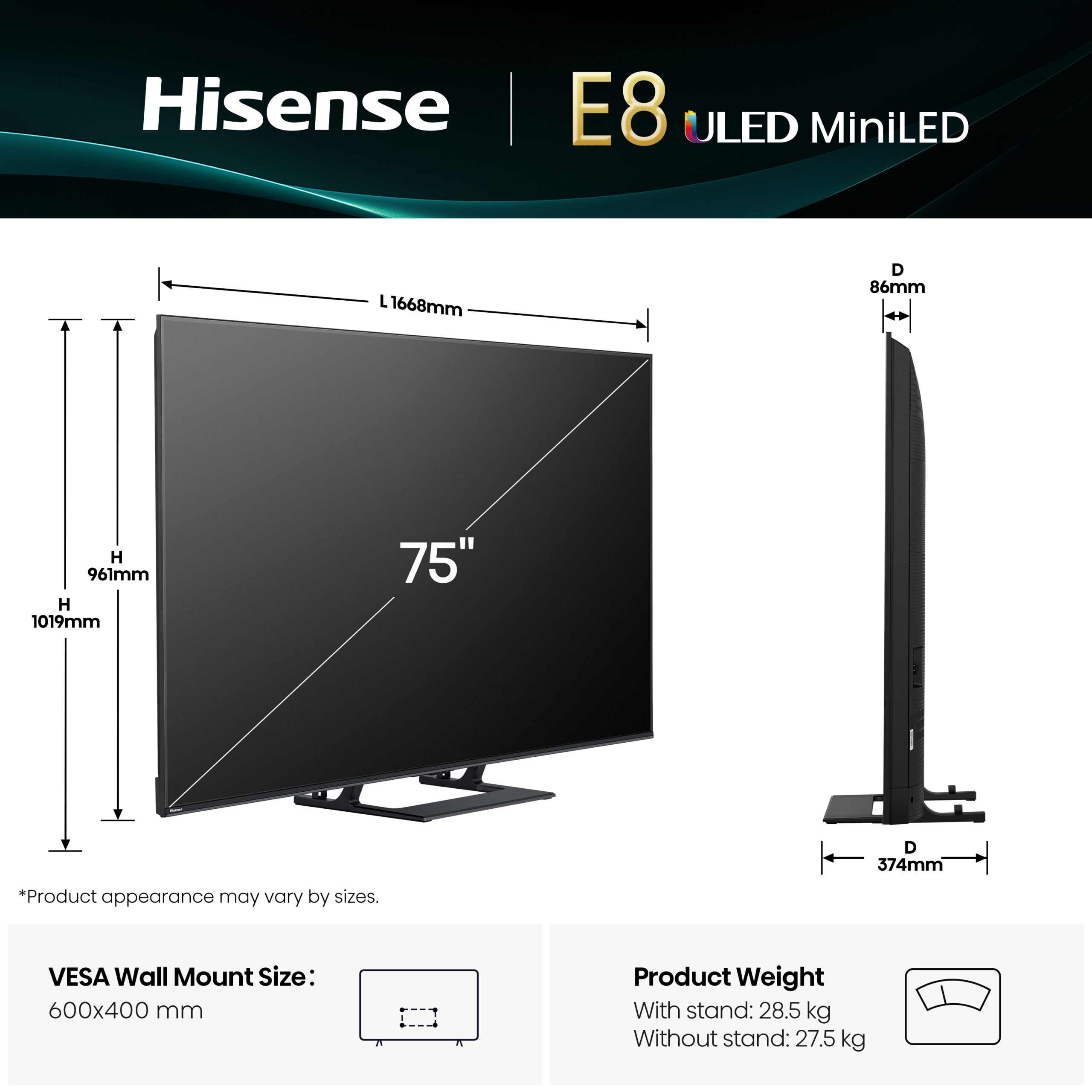 Hisense E8Q (75E8Q) 2 E8Q 2 Size 75 scaled