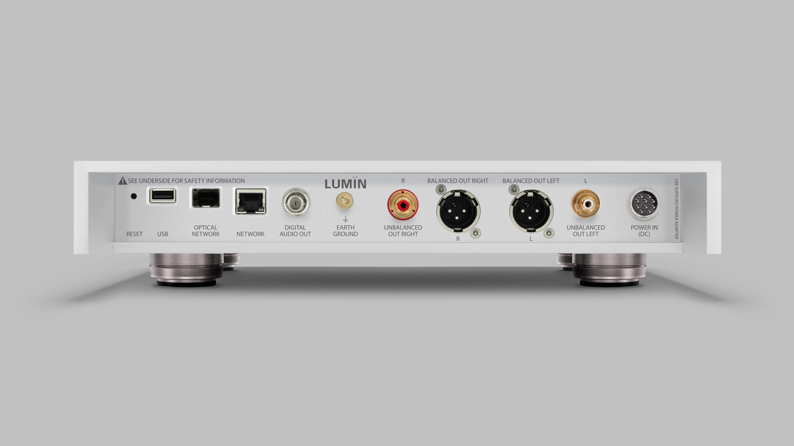 Lumin X2: Flagskibsstreamer med kompromisløs DAC 4 LUMIN X2 Silver rear scaled 1