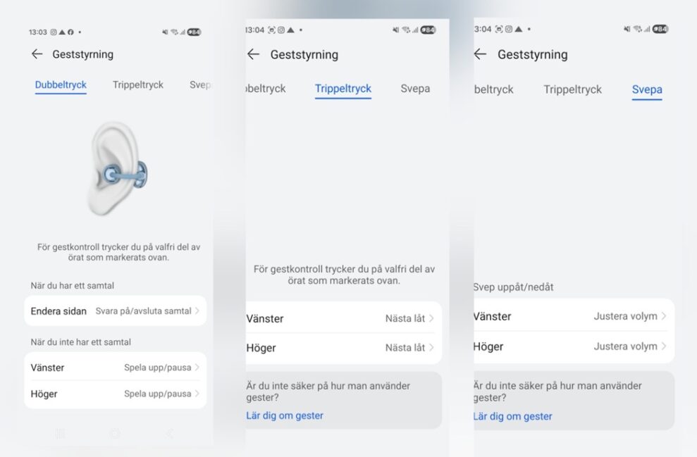 Huawei FreeClip 2 styrning