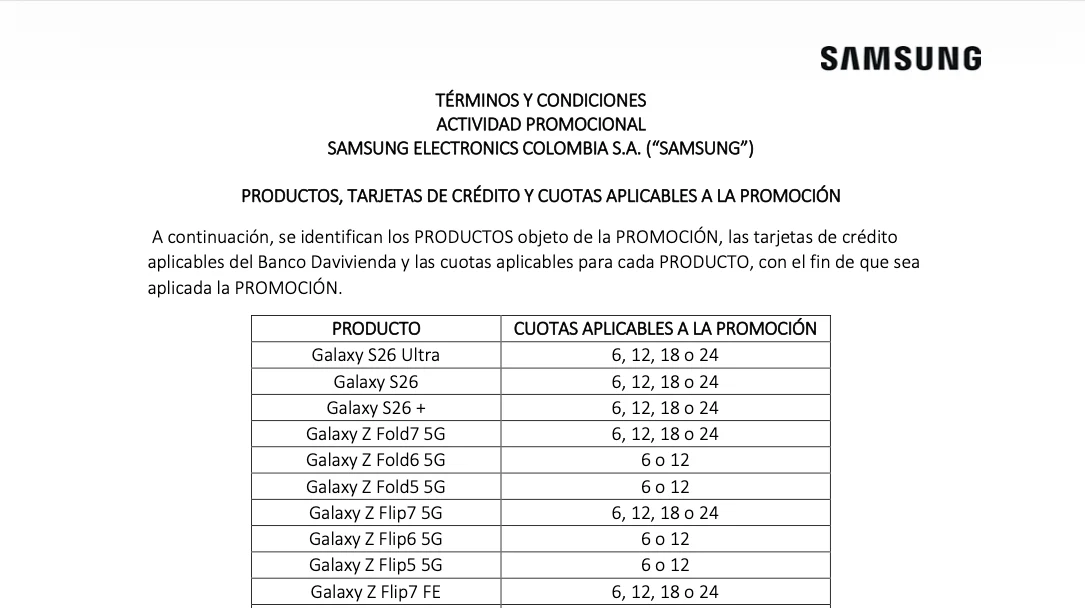Samsung Galaxy S26 Plus Ultra Models Confirmed Colombia