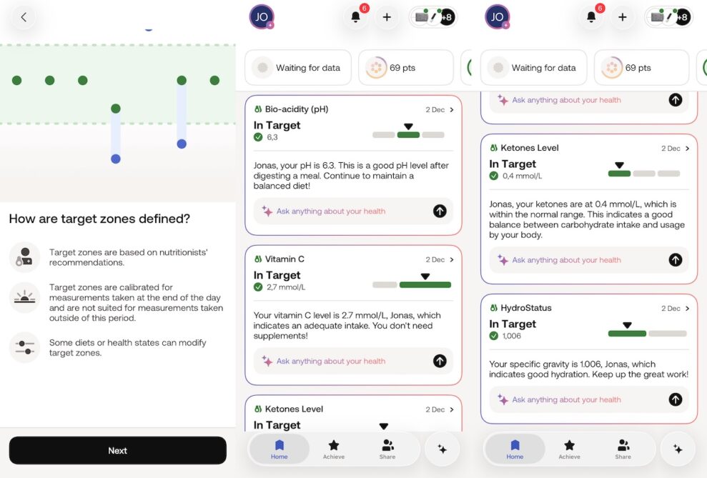 Withings U Scan results