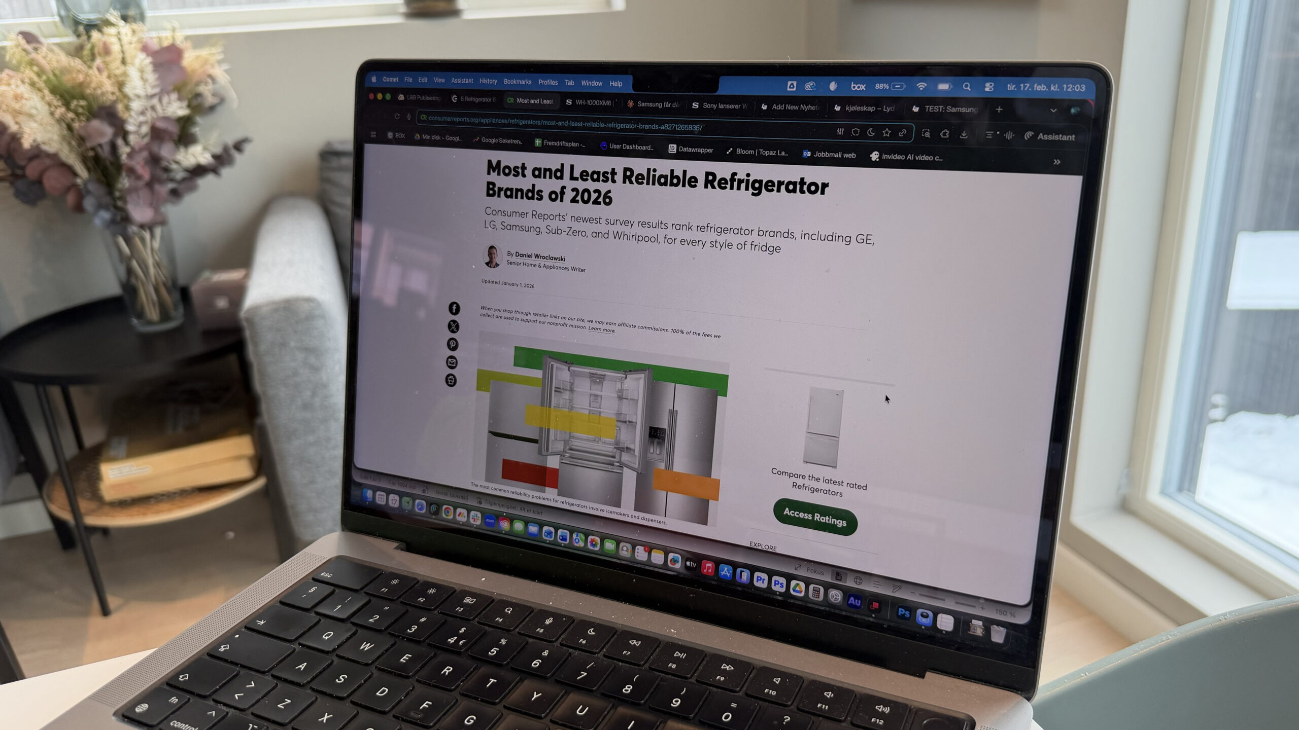Consumer Reports om Kjøleskap GeirNordby