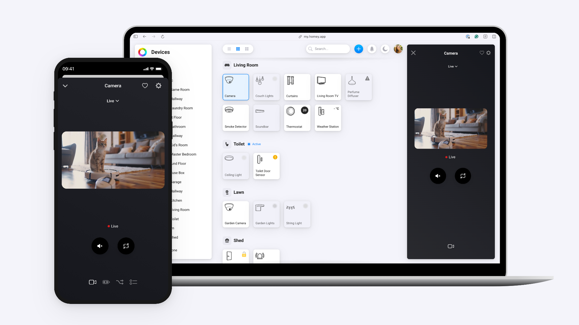 Nu kan du se dit overvågningskamera direkte i Homey