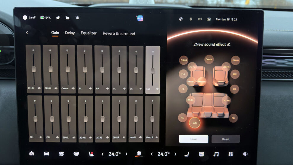 Zeekr Sound Pro for Zeekr 7x 11 Sound by Zeekr 7x gain delay
