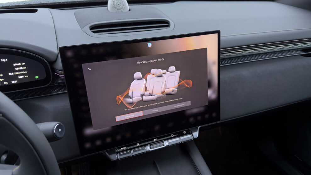 Zeekr Sound Pro for Zeekr 7x 7 Sound by Zeekr 7x headrest speaker mode