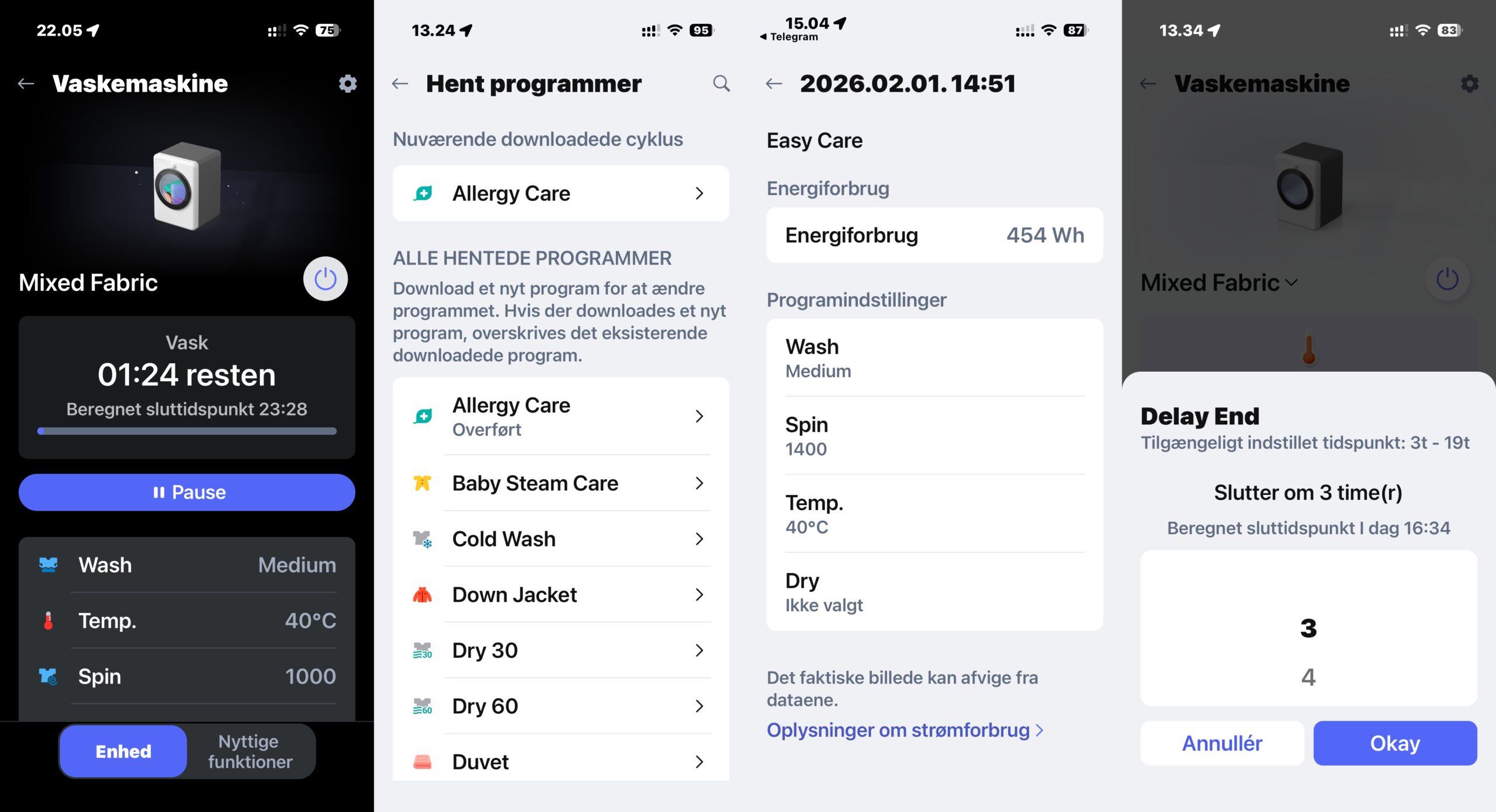 LG 8 kg / 5 kg Direct Drive Washer Dryer (W4X1085NWB) 5 ThinQ app screenshots scaled