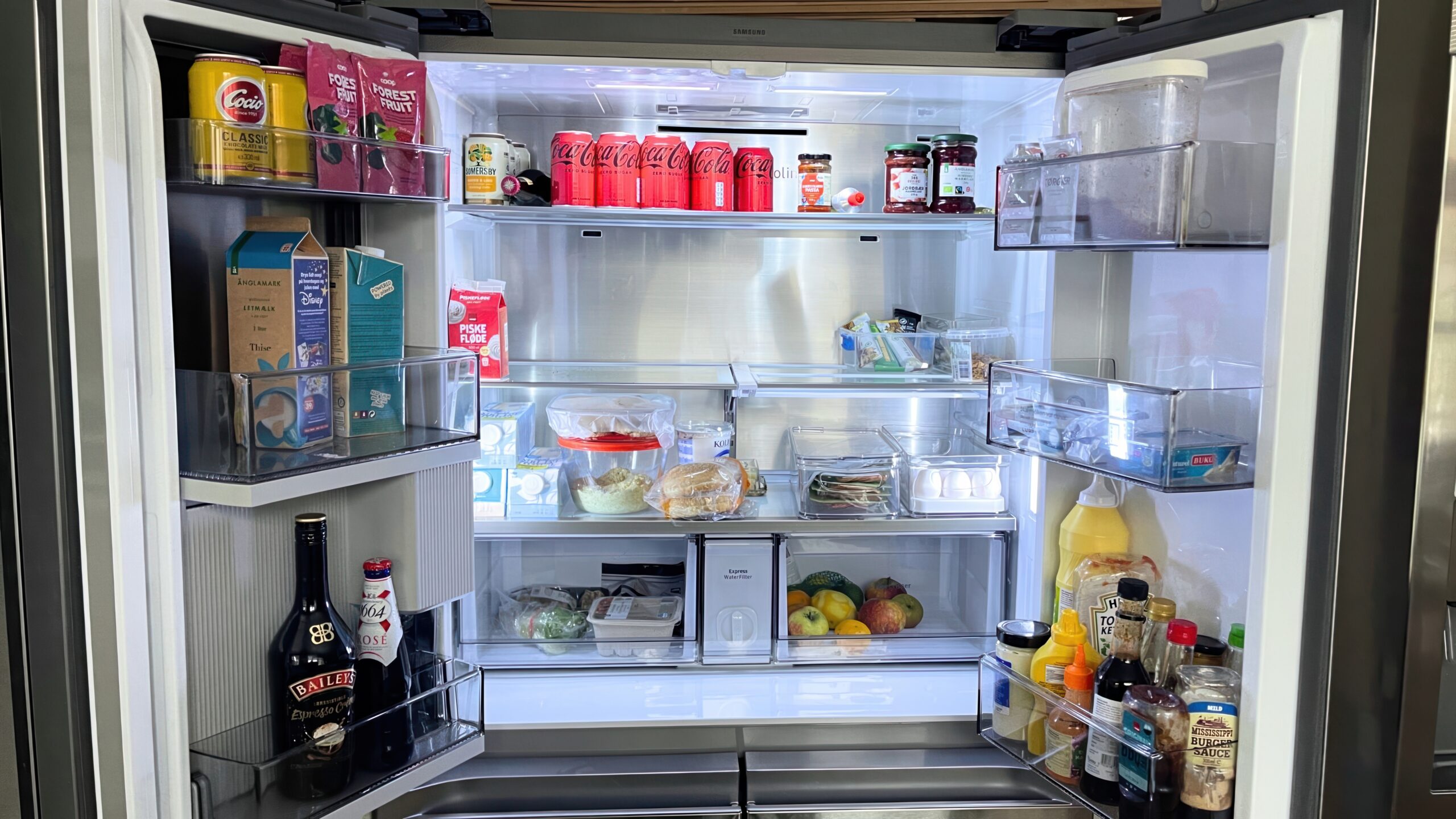 Samsung Family Hub French Door (RF65A977FSR). (Foto: Pernille Redder)