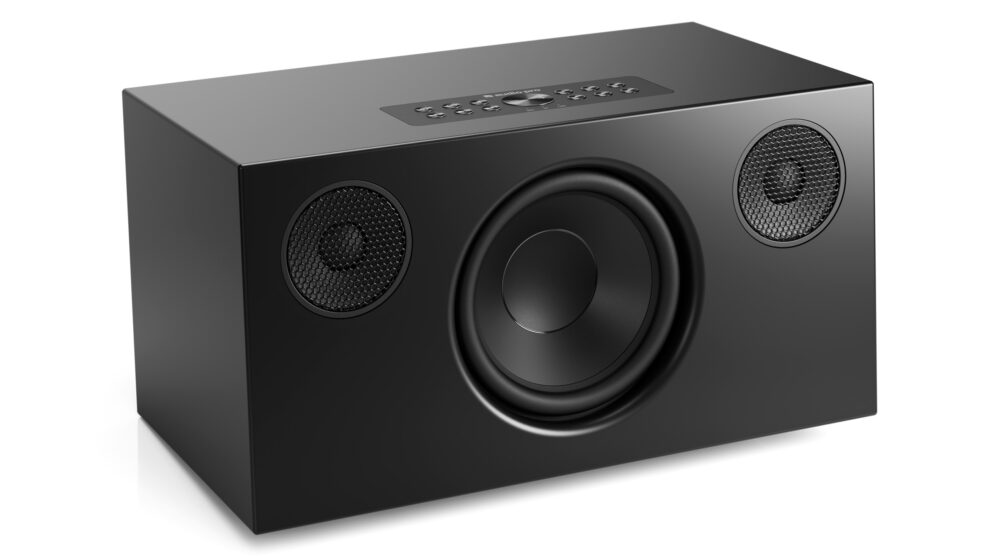 wireless-multiroom-speaker-C10MkII-W-black-angled-nofront-airplay2-google-cast-chromecast-AudioPro