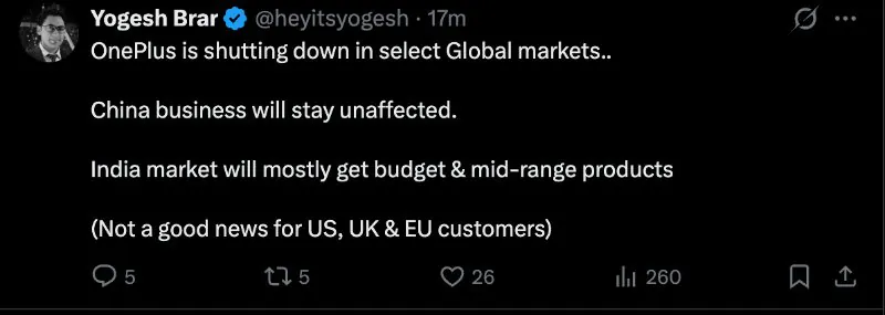 OnePlus kan lukke i Europa allerede næste måned 1 OnePlus global shutdown yogeshbrar X.jpg