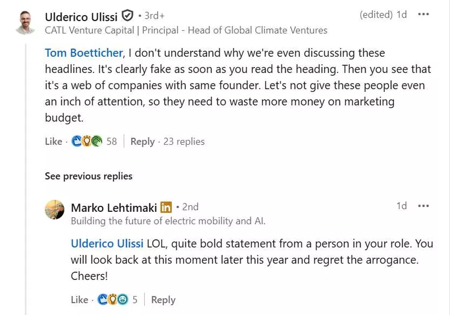 Ulderico Ulissi donut fake screenshot