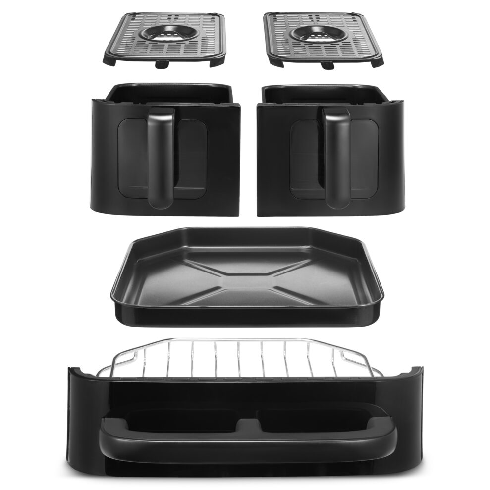 Conair - Amrita - Trizone Air Fryer & Oven - Black - Explosion Conair - Amrita - Trizone Air Fryer & Oven - Black - Explosion